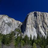 Die steile Flanke des el Capitan im Yosemite NP.
