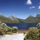 Der wahrscheinlich meist fotografierteste See Tasmaniens, der "Lake Dove" im "Cradle Mountains - Lake St. Clair N.P.".

