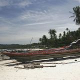 Longtail-Boot im Süden von Koh Samui. 

